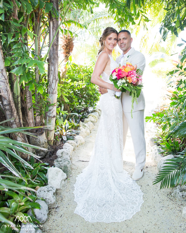 South Florida wedding, bride and groom