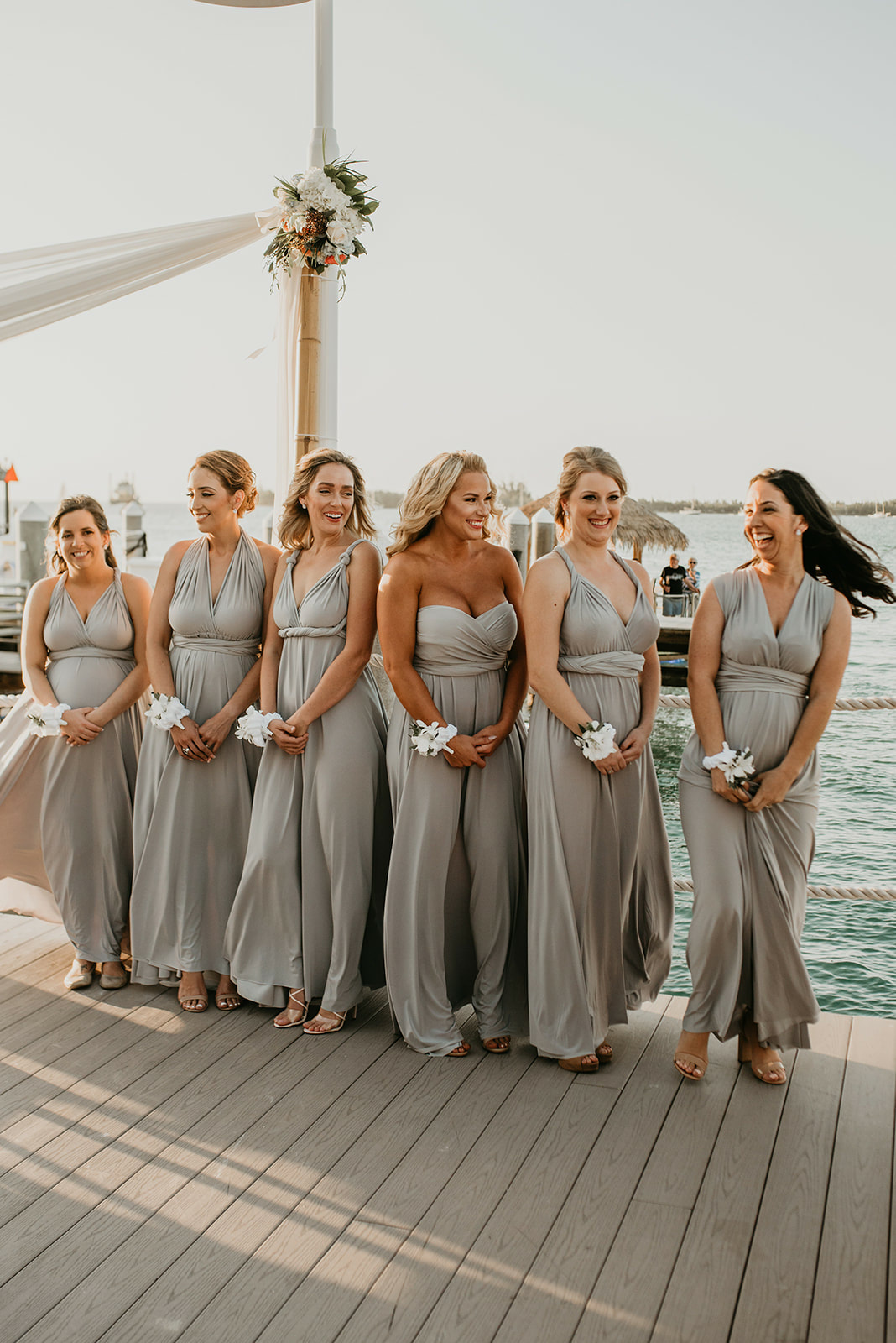 Key West wedding, bridesmaids
